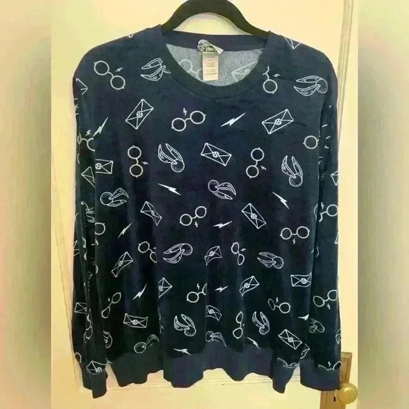 Universal wizarding world Harry potter printed lounge pajama shirt size XL - Picture 2 of 8